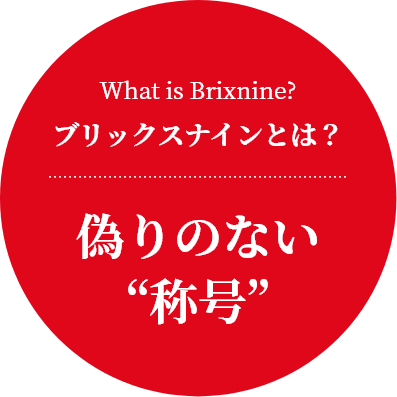 What is Brixnine?
ブリックスナインとは？
偽りのない“称号”